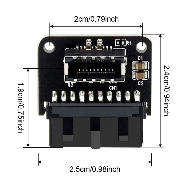 DKARDU Mainboard USB 3.0 Front 19Pin to 3.1 Type-C Front Panel Header Type-E Adapter 19 to 20 Pin Expansion Card for Motherboard - Image 5